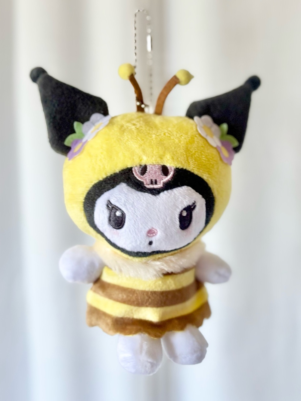 Kuromi Honeybee Series Bumble Bee Plush Bag Charm Japan Exclusive NWT